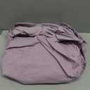 MooMee Bedding Duvet Cover Set 100% Washed Cotton Linen Like Textured Breathable Durable Soft Comfy (Heathered Light Purple, Queen 90"x90")