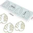 2 x Fondant Silicone Moulds Tropical Leaves Silicone Imprint Mat Gum Paste Press Mold for Cake Chocolate Cupcake Decorating Cake Toppers Candy Cookies Resin Sugarcraft (A_9.44x3.08x0.12inch)