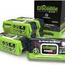 Crocodile Cloth PowerSCRUB Cleaning Wipes  480 Count (6 Packs of 80 Count) Dual-Surface Cloths, Heavy-Duty, Moist, Absorbent, & Disposable - Safe on Skin & Multiple Surfaces - 15" x 10" XL Wipes