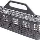 Universal Dishwasher Cutlery Basket Replacement WD28X10128 Dishwasher Utensil Silverware Basket, Compatible with Part No. AH959351, EA959351, PS959351, WD28X10127, WD28X10132