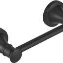 RUMOSE Toilet Paper Roll Holder Bathroom Flexible Pivoting Tissue Handle on Wall Mounted Matte Black Rustproof Toilet Tissue Roll Holder,Stainless Steel