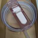 Dreamfocus 40 oz Leak Proof Flip Straw Lid Replacement for Stanley 40 oz Quencher H2.0 and ProTour Tumbler (Rose Quartz)