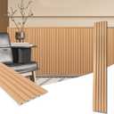 Art3d 48 x 6 Inch WPC Slat Wall Panels, 3D Wall Accents, 16-Pack, Boxwood