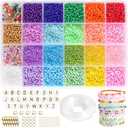 Glass Seed Beads for Jewelry Making, 8800pcs 3mm Small Beads for Bracelets, Friendship Bead Bracelet Kit for Valentine's Day DIY Crafts Gifts, Women, Adults