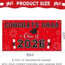 2 x Graduation Decorations 2026 Black Red and White Balloon Boxes, Class of 2026 GRAD Letters, Balloon Garland Kit, Congrats Grad Banner Photo Backdrop for High School & College