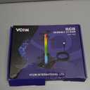 VCOM RGB Gaming Headphones Stand with 2 USB and 1 Type-C Ports, Headset Stand with 10 Light Modes and Non-Slip Rubber,Suitable for All Earphone Accessories, Best Gift for Desk Gamers