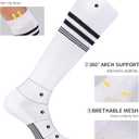 CS CELERSPORT 2/3 Pairs Soccer Softball Socks for Youth Kids, Men and Women Multi-sport Socks (XX-Small, White(3 Pack))