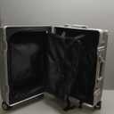 UrbanExplorer 20 Inch Carry On Luggage Aluminum Frame Airline Approved, Zipperless Luggage Carry On TSA Approved ABS+PC Hard Shell Suitcases, Lightweight Carry-On Suitcase with Cup Holder, Sliver