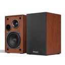 Elimavi Passive Bookshelf Speakers, 2Way Design with 4" Woofer & 1" Silk Horn Tweeter, 60Hz Bass, Ideal for Home, Office & Theater, Brown(Requires Amplifier or Receiver to Operate)