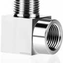90 degree elbow pipe fitting NPT 1/2 male to female forged street elbow, 304 stainless steel L fitting for hydraulic system pressure regulator and gauge, 4350 psi, 1 pc