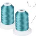 UV Resistant - Simthread 100% Polyester Bonded Thread Tex 69 (12wt) - 250 Yards x 2 Spools NP-C.Blue