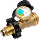 DOZYANT Universal Fit POL Propane Tank Adapter with Gauge - Converts POL LP Tank Service Valve to QCC1 / Type 1, Old to New Connection Type