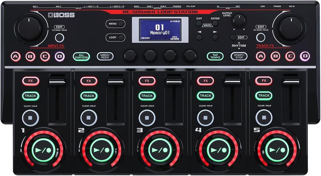 BOSS RC-505mkII Loop Station | Industry-Standard Tabletop Looper, Updated & Enhanced | 5 Simultaneous Stereo Phrase Tracks | Massive Onboard Effects Selection