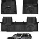 3W Floor Mats for Honda Passport 2026, All Weather TPE Custom Fit Passport Floor Liner 1st & 2nd Row, Cover Protector for 2026 Honda Passport Accessories, Black