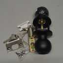 BESTTEN Keyed Entry Door Knob, Entrance Door Lock, Standard Ball, All Metal, Matte Black