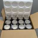 12 Pack 32 oz Amber Mason Jars, Wide Mouth Mason Jars with Lids and Bands and 12 Black Plastic Mason Jar Lids, Canning Jars Used for Canning, Pickling, Juice, Jam, Jelly