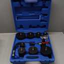 Handor Turbo System Leakage Tester Kit with 4 Pairs of Stepped Adapters 1-3/8" to 3-1/2" Leak Down Tester with Pressure Gauge