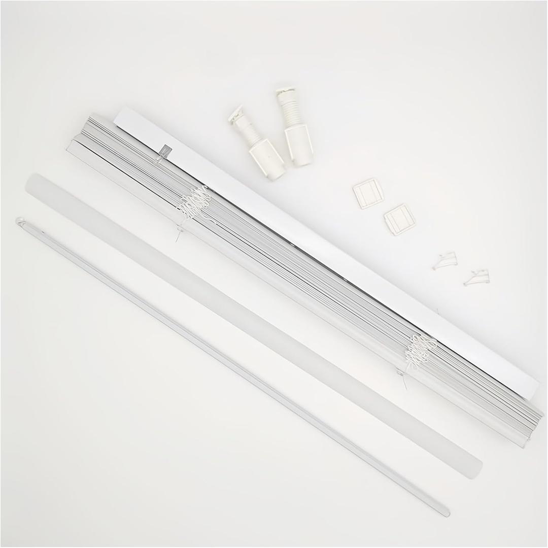 Privacy Venetian Blind, Aluminum Venetian Blind for Indoor Windows, 25Mm Metal Slat, Cordless, for Office Home Windows Custom Size (White)