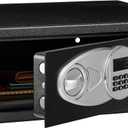 Amazon Basics Steel Security Safe and Lock Box with Digital Keypad, Electronic Lock, Emergency Key Open, Secure Cash, Jewelry, Documents, Black, 0.7 Cubic Feet, 16.9-x-14.6-x-7.1-inches (WxDxH)