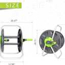 Garden Water Hose Reel Cart, Holds 65-100 Ft of 5/8 Inch, Wall Mounted Garden Hose Cart, Portable Hose Holder for Convenient Hose Storage and Watering