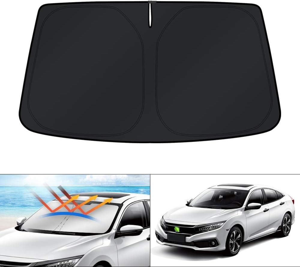 KUST Windshield Sun Shade for Honda Civic 2016-2021 Accessories Sunshade Foldable Window Sun Visor Protector Blocks UV Rays Keep Your Car Cooler