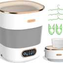 Portable Washing Machine, Folding 20L Mini Washer and Spin-Dryer
3 modes with deep cleaning. Compact for apartments, dorms, home, RV, and travel. For small clothes and delicates. White.