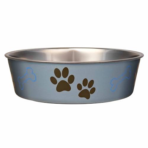 Loving Pets Bella Dog Bowls- Stainless Steel Dog & Cat Bowls - Spill Proof Dog Food Bowl, Cat Bowl, Puppy Essentials & Pet Supplies Great for Home & Travel 5,5 Inch