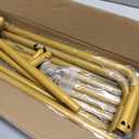 Wedding Welcome Sign Holder, 68x31x 20 Welcome to Our Wedding Sign Adjustable Display Stand with 4 Leather Hanging Straps,Gold Easel Stand Personalized for Baby Bridal Valentine