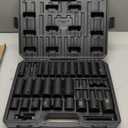 SUNEX TOOLS 2699 1/2-Inch Drive 12-Point Metric Master Impact Socket Set, 39-Piece