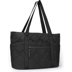befen Laptop Tote Bag for Women Work, Travel Tote Bags Nurse Puffer Quilted Handbags, Lightweight Waterproof Beach Purse