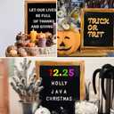 LotFancy 15"x12" Magnetic Chalk Board Sign, Small Wood Framed Tabletop Black Easel Chalkboard, Foldable Standing Ledge,1 White Chalk Pen 2 Magnets and Wall Hanging Kits Included,Rustic Brown