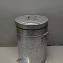 Autumn Alley Rustic Farmhouse Bathroom Trash Can - Pet Proof Galvanized Trash Can with Soft-Close Lid and Pedal for Rustic Bathroom Accessories, Kitchen Waste Basket, Country Home Dcor, 5L, 1.3 Gal.