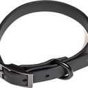 Wild One Dog Collar, Easy-Clean, All Weather Flex-Poly Strap with Metal, Durable, Dirt and Odor Resistant (Black, M)