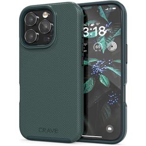 Crave Dual Guard Compatible with iPhone 16 Pro Case, Compatible with MagSafe Shockproof Protection Dual Layer Case for Apple iPhone 16 Pro (6.3") - Forest Green