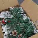 HOHOTIME 9ft Christmas Garland with Lights, Artificial Prelit Pine Garland with Snow Berry Pine Cone for Mantle Xmas Decor, Christmas Decorations for Stairs Railing Fireplace Window Indoor Outdoor