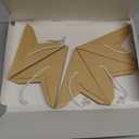 SUNBEAUTY 5 Pcs 9-Pointed Natural Paper Star Lanterns 12 Inch Christmas Hanging Lamp Rustic Paper Decorations Shade Wedding Birthday Christmas Home Party Decorations