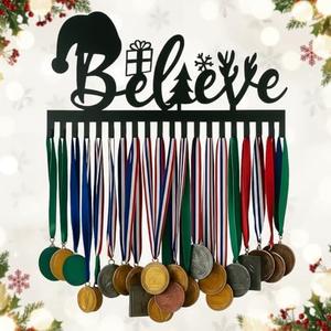 Moxweyeni Metal Medal Hanger Display Christmas Wall Mount Sports Medals Trophy Holder Display Hanger for Gymnastic, Soccer, Runner, Wrest, Football, Basketball Easy to Install