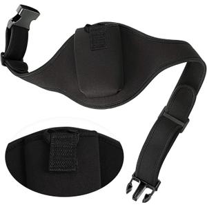 Weewooday 1 Pack Mic Belt for Fitness Instructor Microphone Belt Holder Waistband Bag Case for Theatre, Speaker (Black)