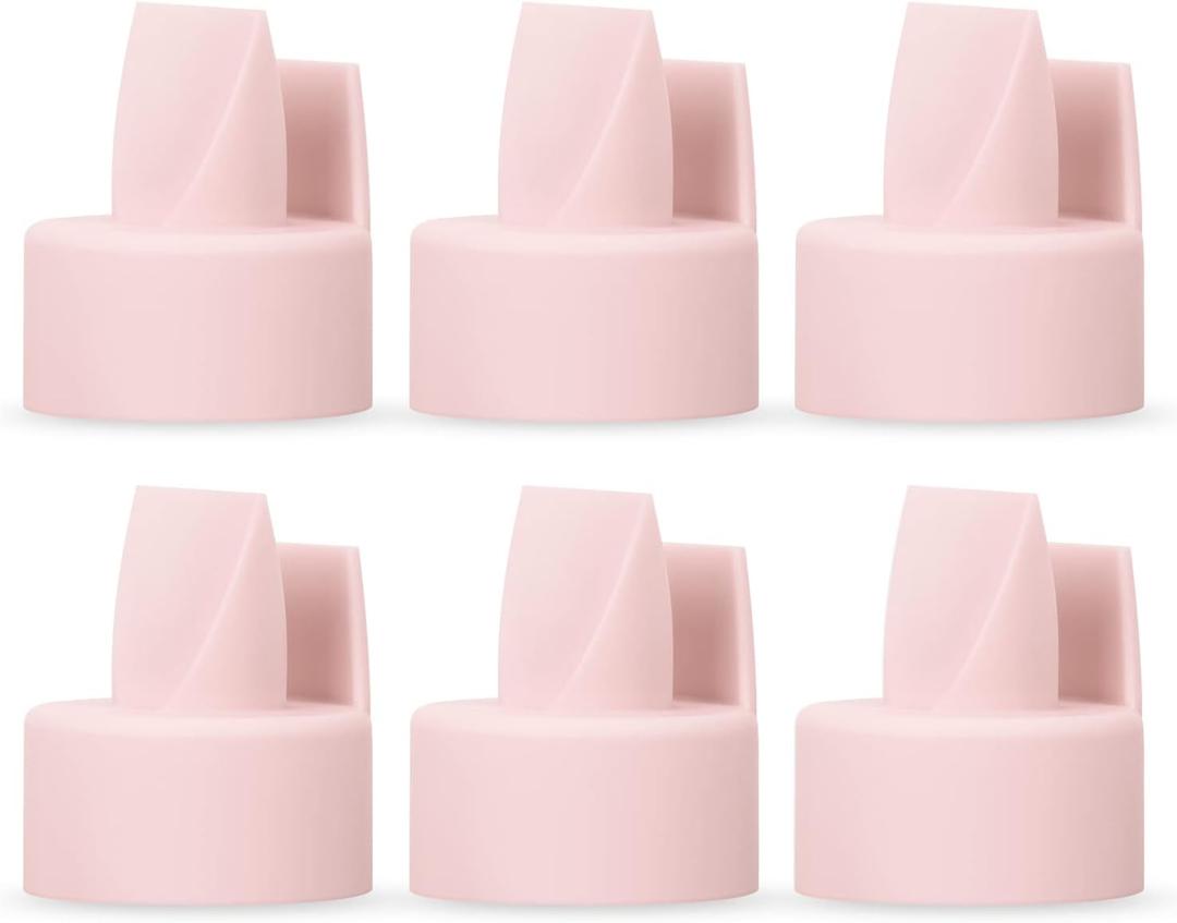 6-Count, Papablic Duckbill Valves, Replacement Milk Valves Compatible with Spectra S1 S2 and Medela Breast Pumps Accessories, BPA & DEHP Free, Pink