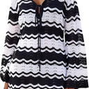 Eomenie Women Crochet Swim Cover Up Summer Bathing Suit Hollow Out Long Sleeve Dress Coverup Mesh Knit Beach Outfits, Size M