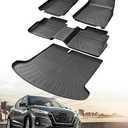 NQOQN All Weather Floor Mats for Nissan Rogue 2021-2024 2025 Floor Mats & Trunk Mat & Backrest Mat for Nissan Rogue Accessories Guard Odorless Anti-Slip Floor Liner(NOT for Sport)