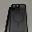 CANSHN Magnetic Compatible with iPhone 13 Pro Max Case, Upgraded [Full Camera Protection] [Compatible with Magsafe] [Translucent Matte] Shockproof Protective Phone Case Cover 6.7 Inch - Black