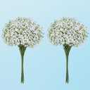 20 Pcs Babys Breath Artificial Flowers, Baby Breath Flowers Artificial Bulk, Real Touch Babys Breath Babies Breath Long Stems, Fake White Gypsophila For Bonquet Vase Wedding Decor Flower Arrangement