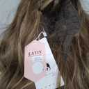 Lativ Brown Highlight Wig with Bangs for Women Long Brown Wavy Wigs Natural Looking Heat Resistant Synthetic Wig 26 Inch