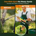 Weed Puller Tool Stand Up with Slide-Release Ejection, Reinforced Steel Weeder with 3-Section Long Handle, No-Touch Cleaning for Lawn & Garden, Heavy Duty No Bend Weeding Tool for Dandelions, Thistles