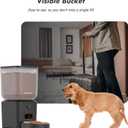Automatic Dog Feeder - 8L/34 Cups Large Capacity Automatic Cat Food Dispenser with LCD Screen, Large Food Tray, Battery Operated, Timed Cat Feeder, Up to 50 Portions 6 Meals Per Day, Keeps Fresh