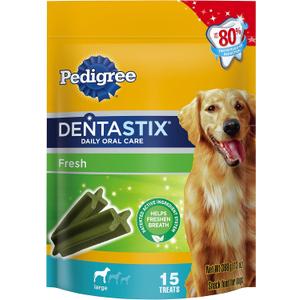 Pedigree Dentastix Fresh Large Treats For Dogs, 13Oz. Pouch-15 Ct. (EXP 08/02/25)