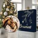 2 x Horse Ornament 2025  White Elephant Gift for Girl Who Loves Horses  Horse Lover Gift, Ceramic Round Hanging Decoration for Girls, Women, Kids for Christmas, Birthday