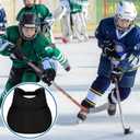 2 Pcs Hockey Neck Guard Cut Resistant Neck Guard with Bib Soft Ice Hockey Collar Foam Padded Protector Fits 8.6 to 10.2 Inches for Adult Players Protective Gear, Black