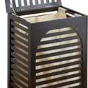 Laundry Hamper with Lid,Bamboo Large Waterproof Clothes Laundry Basket,Removable Washing Bags with Handles,clothes basket (Brown)